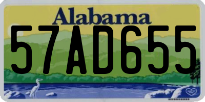 AL license plate 57AD655
