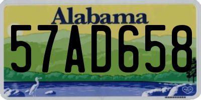 AL license plate 57AD658