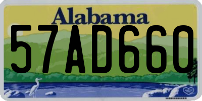 AL license plate 57AD660