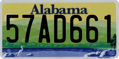 AL license plate 57AD661