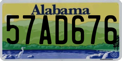 AL license plate 57AD676