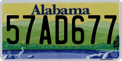 AL license plate 57AD677