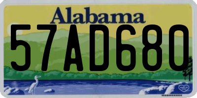 AL license plate 57AD680