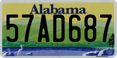 AL license plate 57AD687