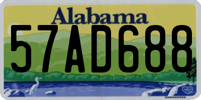 AL license plate 57AD688