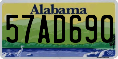 AL license plate 57AD690