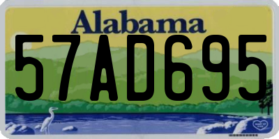 AL license plate 57AD695