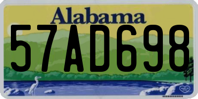 AL license plate 57AD698