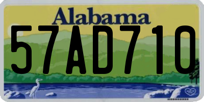 AL license plate 57AD710