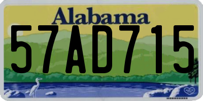 AL license plate 57AD715