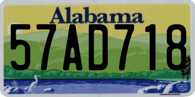 AL license plate 57AD718
