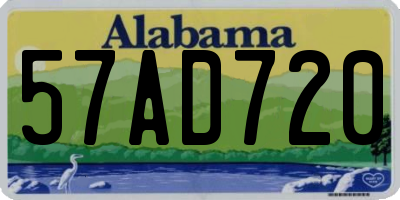 AL license plate 57AD720