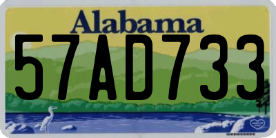 AL license plate 57AD733
