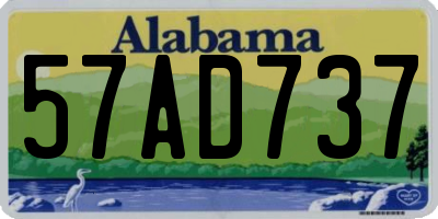 AL license plate 57AD737
