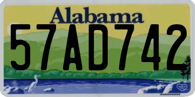 AL license plate 57AD742