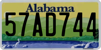 AL license plate 57AD744