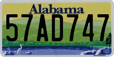 AL license plate 57AD747