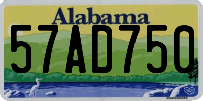 AL license plate 57AD750