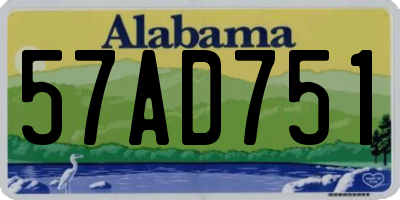 AL license plate 57AD751