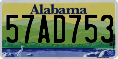 AL license plate 57AD753