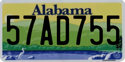AL license plate 57AD755