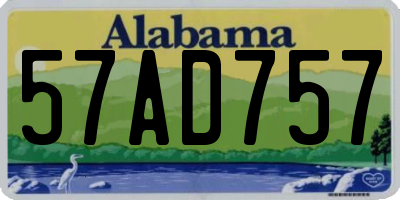 AL license plate 57AD757