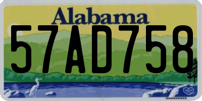 AL license plate 57AD758