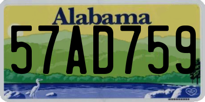 AL license plate 57AD759