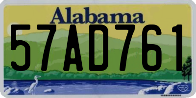 AL license plate 57AD761