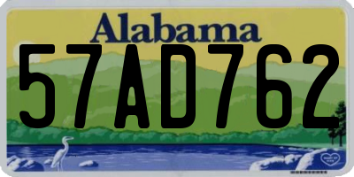 AL license plate 57AD762