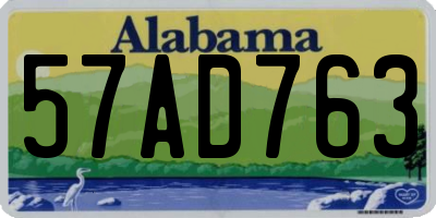 AL license plate 57AD763