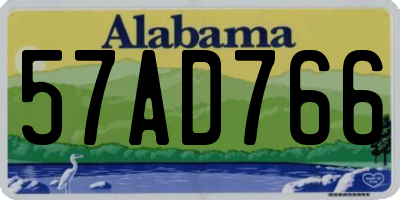 AL license plate 57AD766