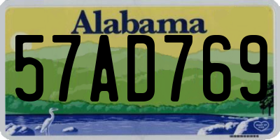 AL license plate 57AD769