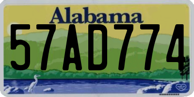 AL license plate 57AD774