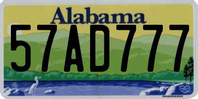 AL license plate 57AD777