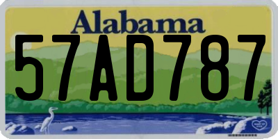 AL license plate 57AD787