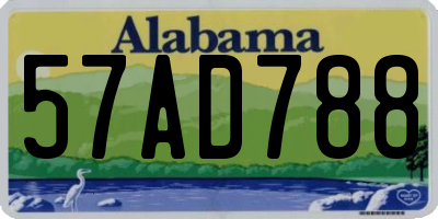 AL license plate 57AD788