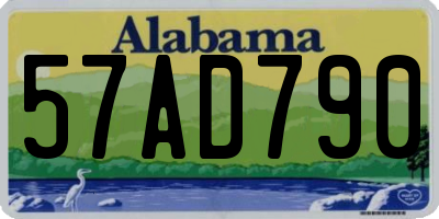 AL license plate 57AD790