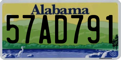 AL license plate 57AD791