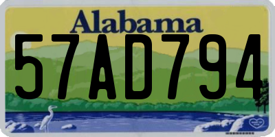 AL license plate 57AD794