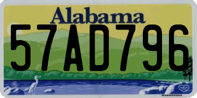 AL license plate 57AD796