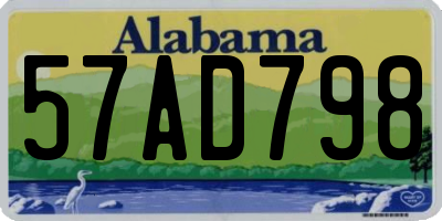AL license plate 57AD798
