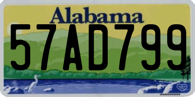 AL license plate 57AD799