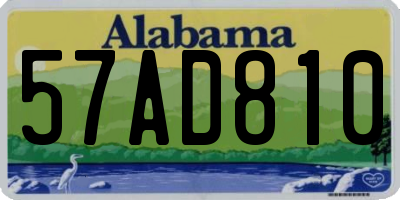 AL license plate 57AD810