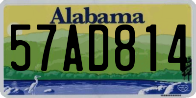 AL license plate 57AD814