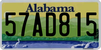 AL license plate 57AD815