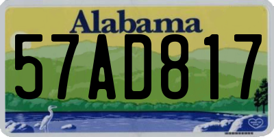 AL license plate 57AD817