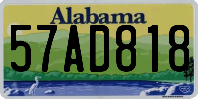 AL license plate 57AD818