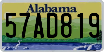 AL license plate 57AD819