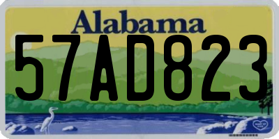 AL license plate 57AD823